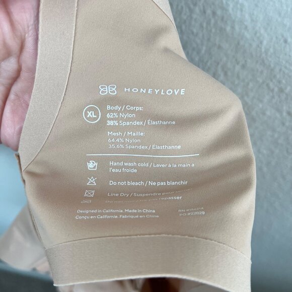 Honeylove Womens Beige Seamless No Wire Crossover Bra XL - Picture 6 of 7